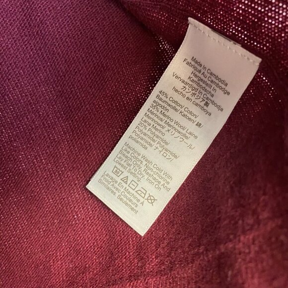 NWT J. Crew Wool Blend Burgundy Teddie Sweater - Picture 7 of 12